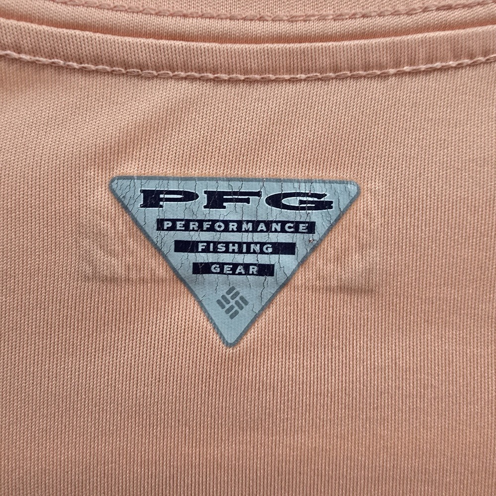 Columbia PFG Omni-Shade Long Sleeve Fishing Shirt Peach Women's Medium - Picture 4 of 10